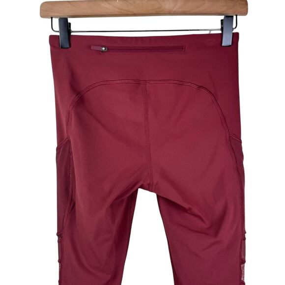 Lululemon Speed Up Leggings Mesh Panels Full Length Mid Rise 28" Savannah Brown - Picture 8 of 14